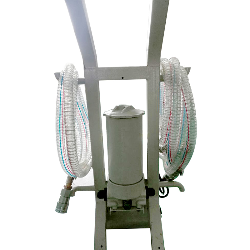Small Compact Hand Push Oil Filter Cart for Hydraulic Oil Filtration 