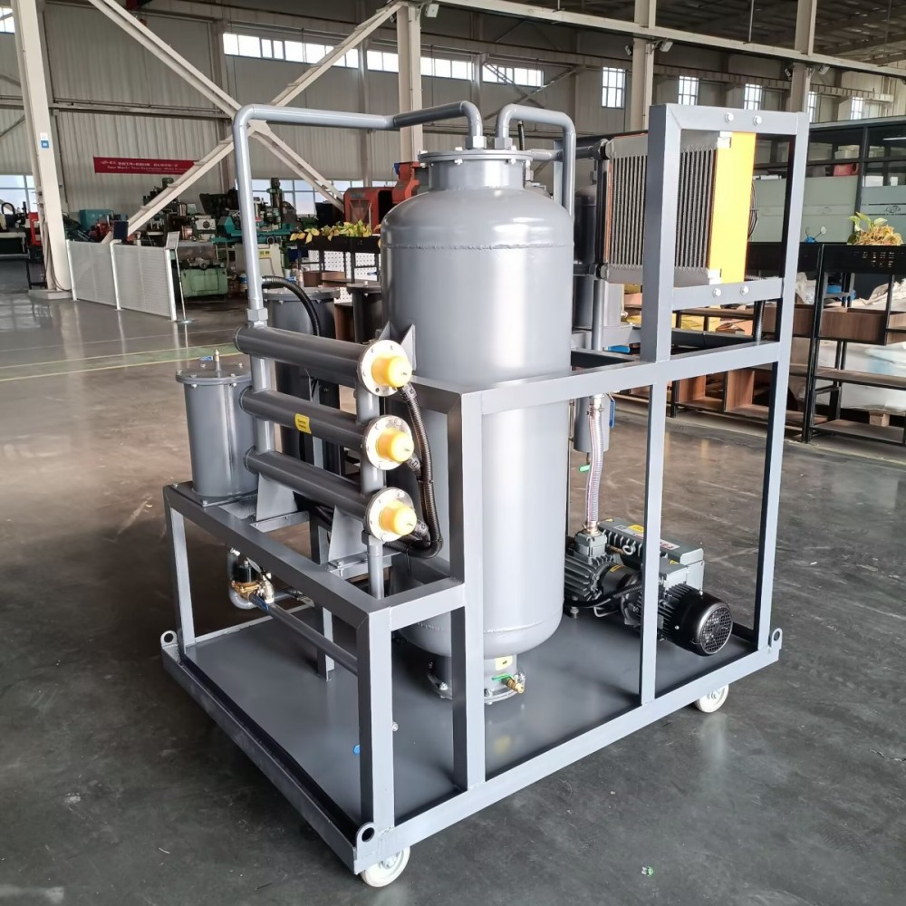 Vertical Vacuum Tank Vacuum Oil Filtration Unit with Particles counter 50 LPM 