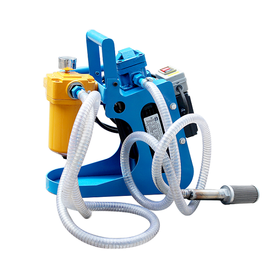 Blue Color Small Volume Oil Filtration Unit Easy to Hold 6 LPM