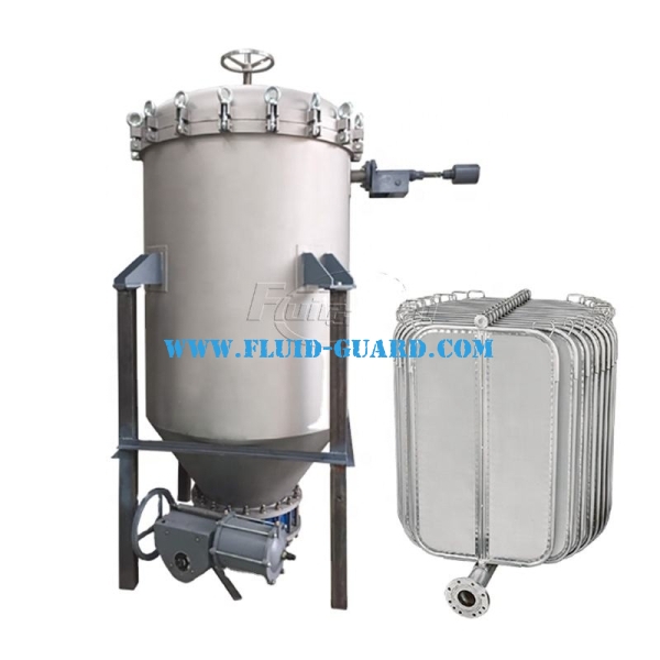 Automatic Slagging Lub Oil Clay Vertical Pressure Leaf Filter